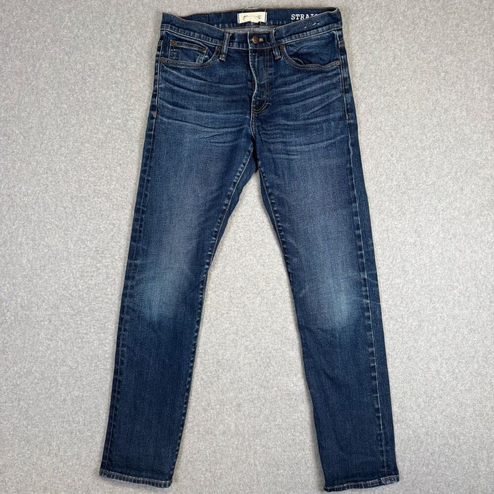Madewell Men's Size 29 W x 32L Classic Straight Leg Blue Jeans